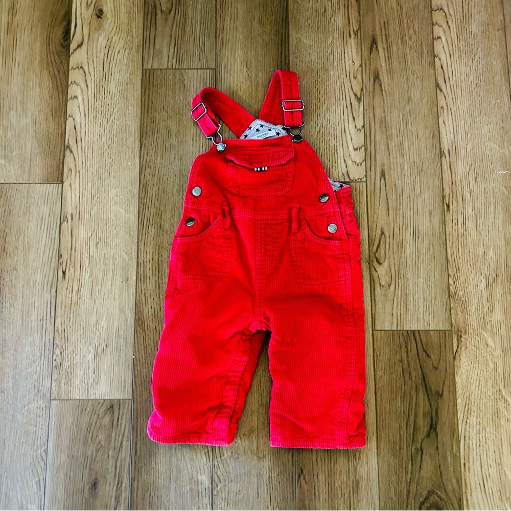 Red Corduroy Overalls